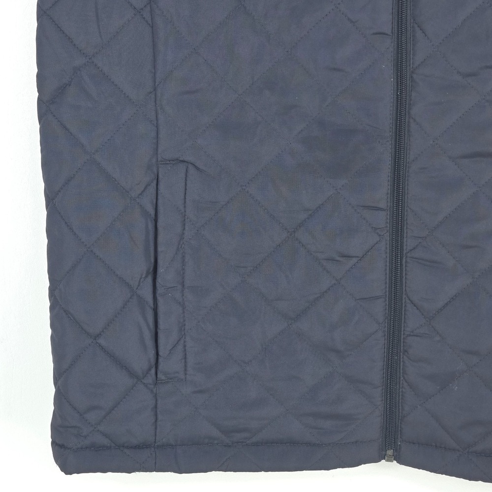 Hawke & Co Quilted Puffer Vest Men's Large Gray Performance Full Zip Cozy Preppy - Picture 11 of 16